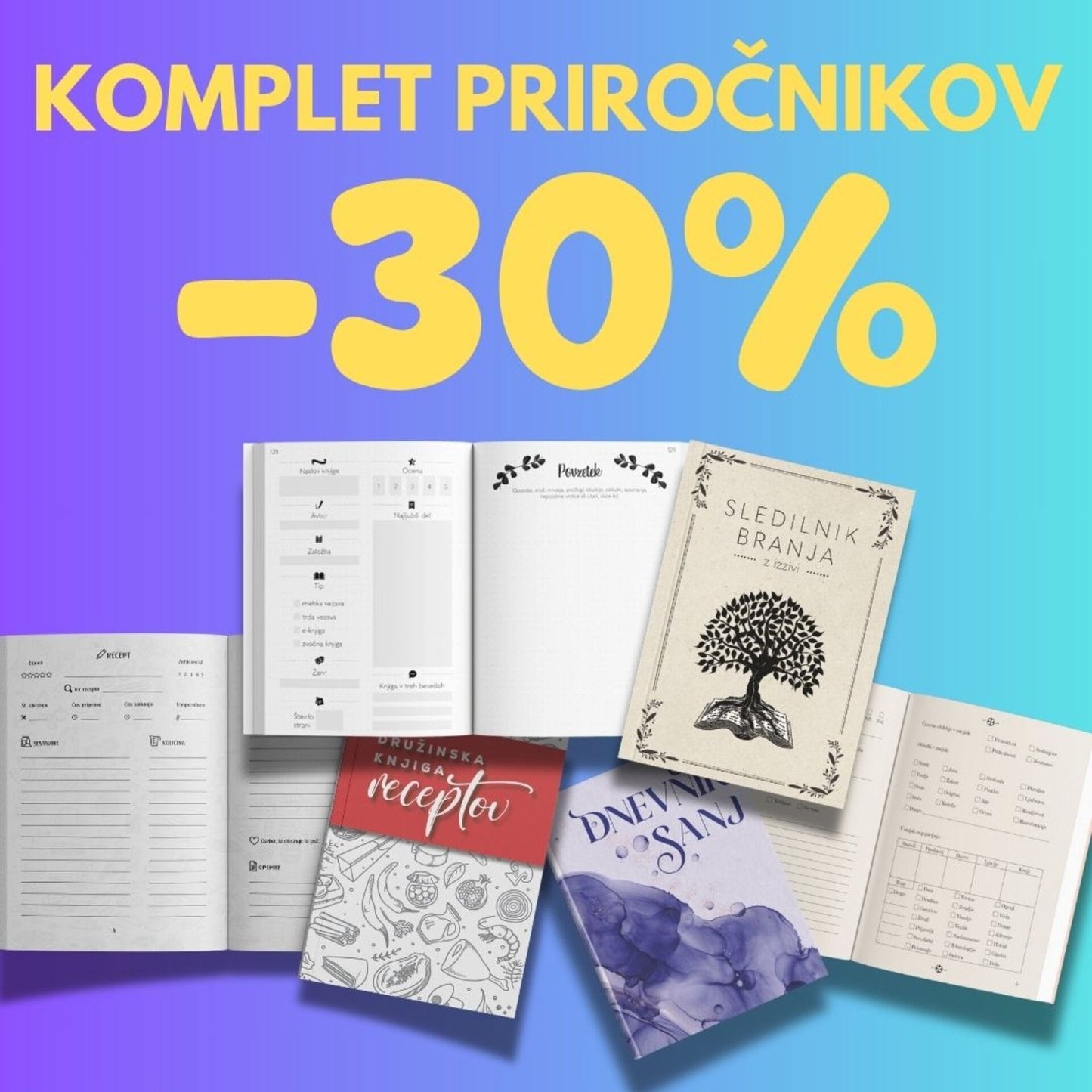 Komplet treh priročnikov